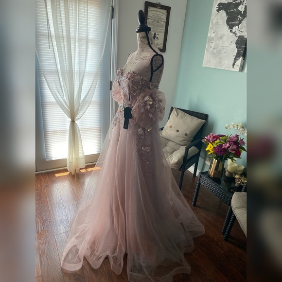 SOLD OUT Elegant a line ball gown, prom dress, pageant or non traditional - Picture 7 of 7